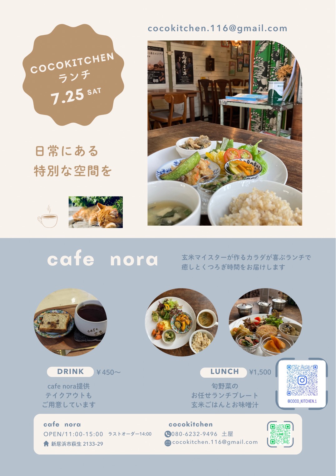 cocokitchen ランチ 詳細チラシ